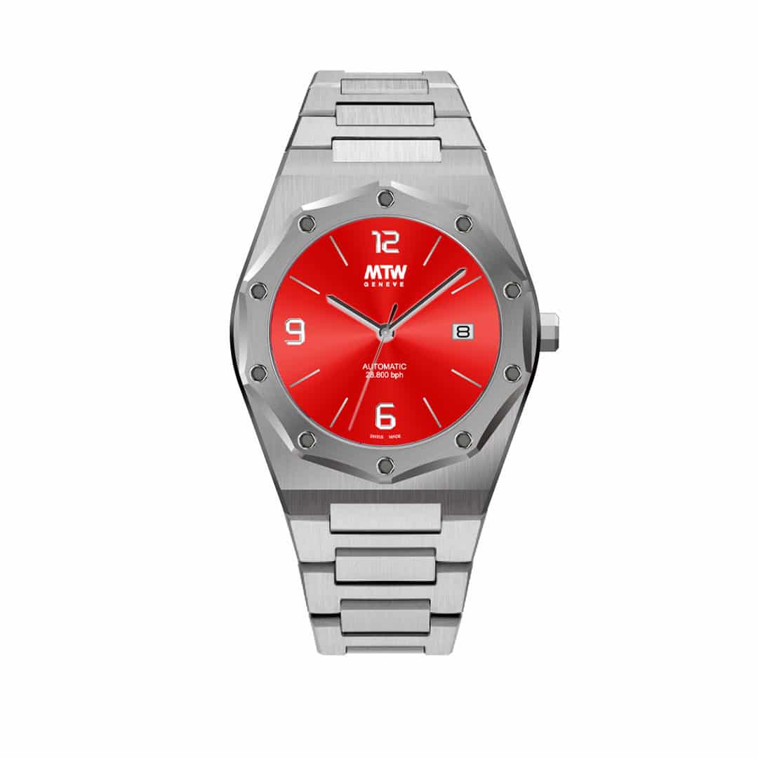 MT4 acciaio quadrante rosso - MTW Genève Orologi svizzeri